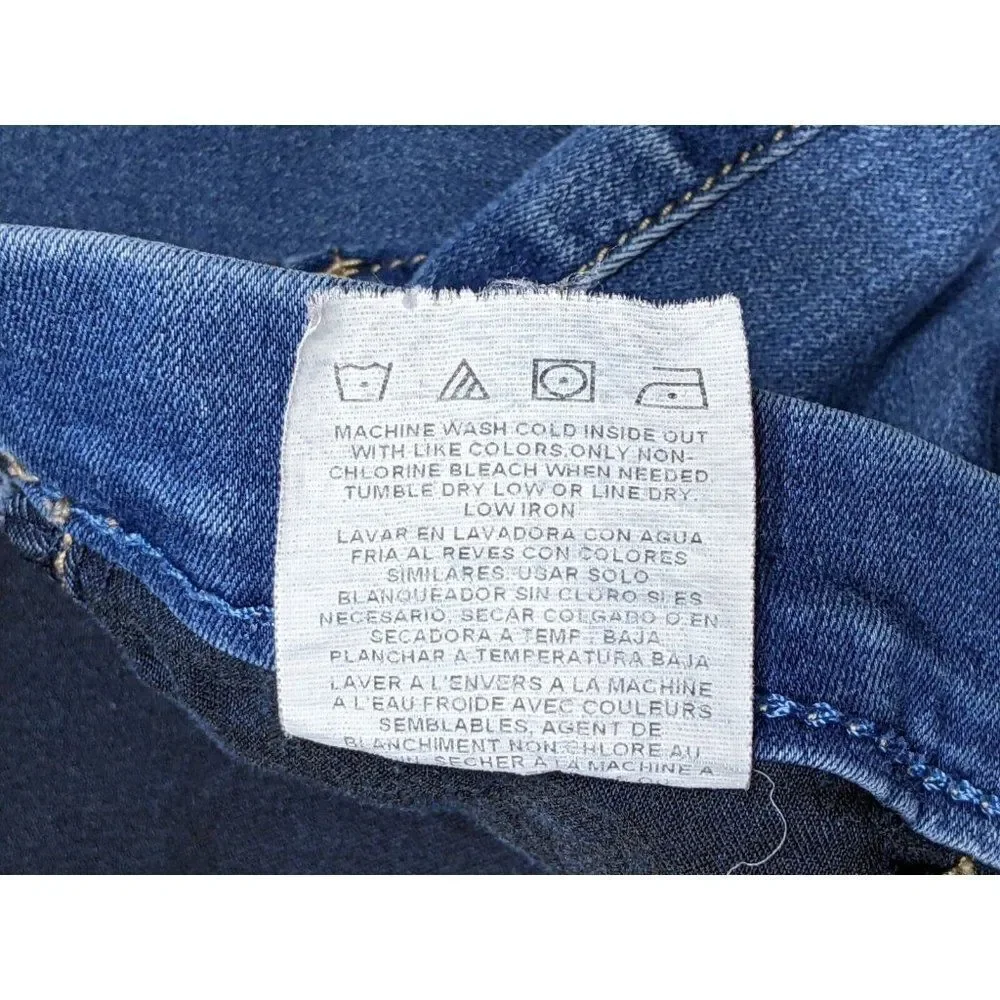 Lee Womens Size Medium Easy Fit‎ Stretch Skinny Denim Blue Jeans